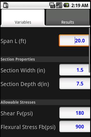 Wood Joist Calculator Android Productivity