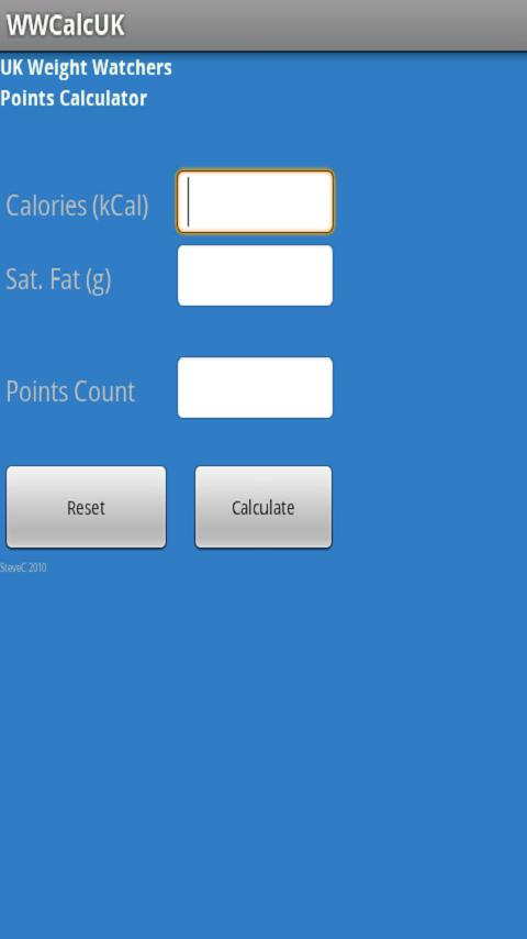 WWCalcUK Android Health