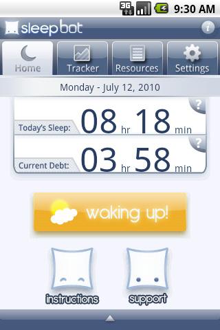 Sleep Bot Tracker Log Android Health & Fitness