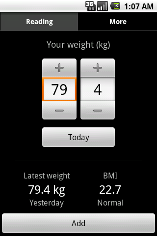 Weighty Weight & BMI Tracker Android Health
