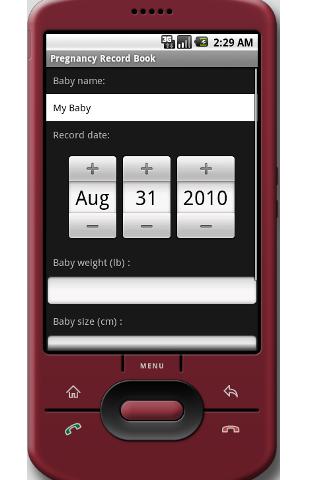 Pregnancy Record Book Android Health