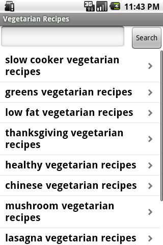 Vegetarian Recipes Android Health