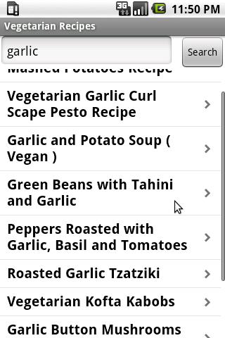 Vegetarian Recipes Android Health