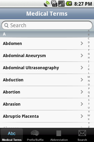 Medical Terminology and Abbrev Android Health