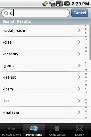 Medical Terminology and Abbrev Android Health