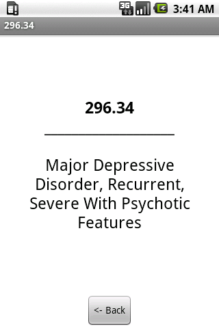 DSM-IV Codes Android Health