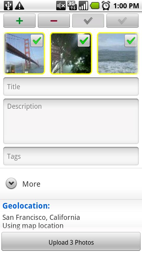 upStream: Flickr Uploader Android Multimedia
