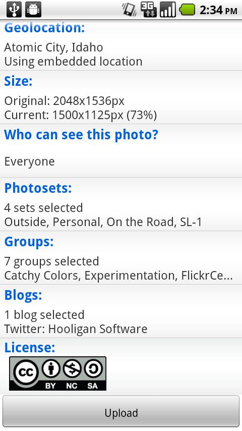 upStream: Flickr Uploader Android Multimedia