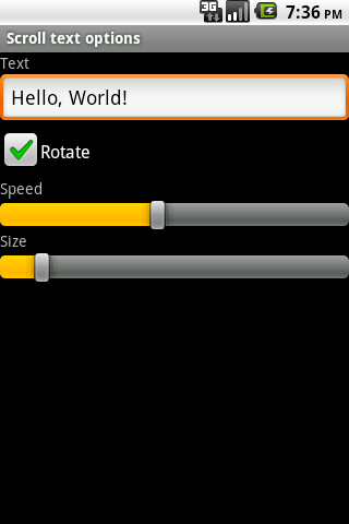 Scrolling text Android Multimedia