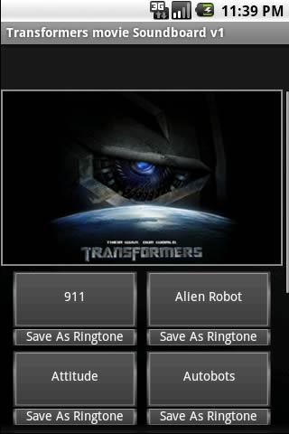 Transformers Movie Soundboard Android Multimedia