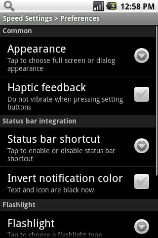 Speed Setting Android Multimedia