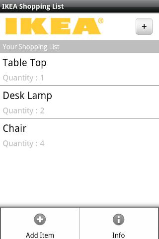 IKEA Shopping List Android Shopping