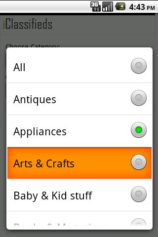 iClassifieds Android Shopping