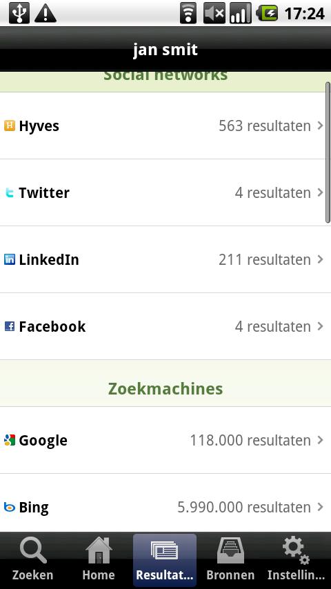 Wieowie – personenzoekmachine Android Social