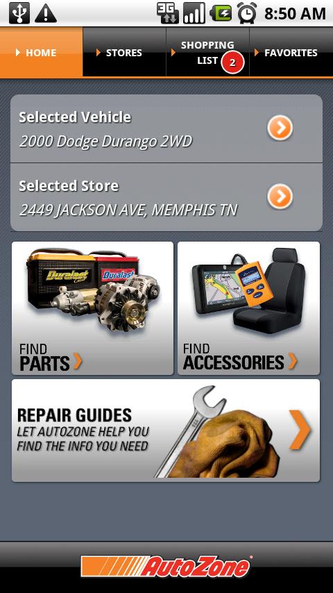 AutoZone for Android Android Shopping