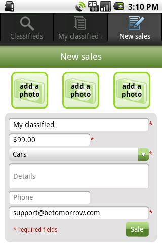Nearby Classifieds Android Shopping