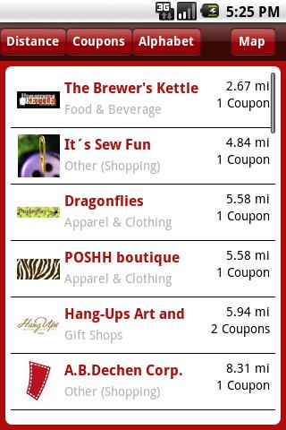 Coupons in Motion N.C.B. Android Shopping