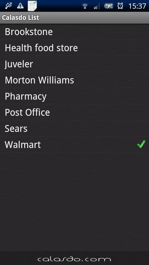 The Calasdo List Android Shopping