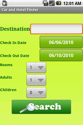 Car and Hotel Finder Android Shopping