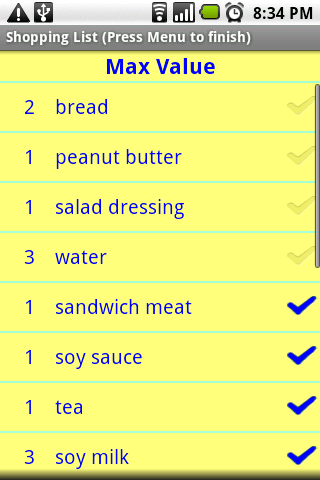 Simple Shopping List