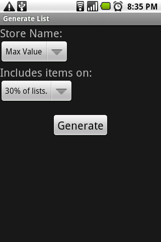 Simple Shopping List Android Shopping