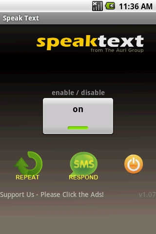 Speak Text  Safe Driving App