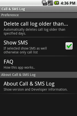 Call & SMS Log Widget Android Communication