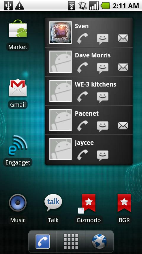 Quick Contact Widget Android Communication