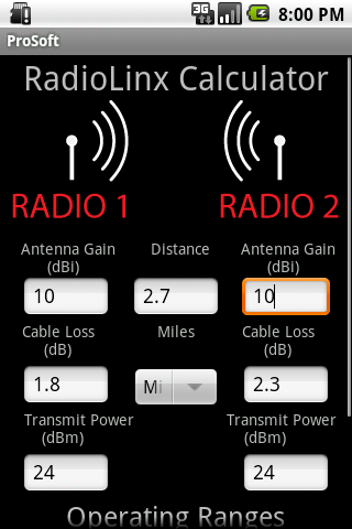 ProSoft RadioLinx Calculator Android Communication