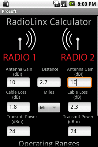 ProSoft RadioLinx Calculator