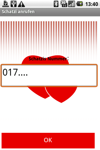 Schatzi anrufen Android Communication