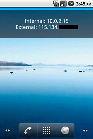 Show IP Widget Android Communication