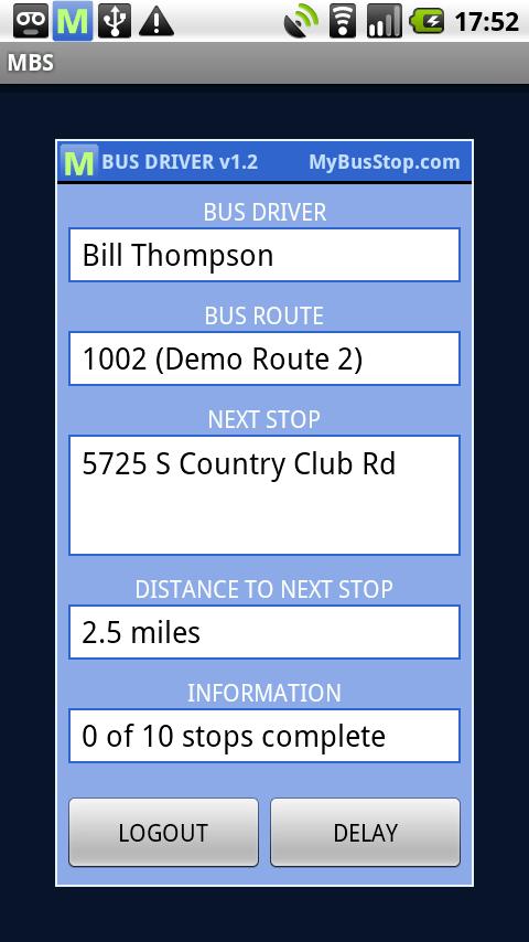 Where is my school bus? Android Communication