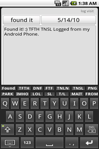 Geocaching Keyboard Android Communication