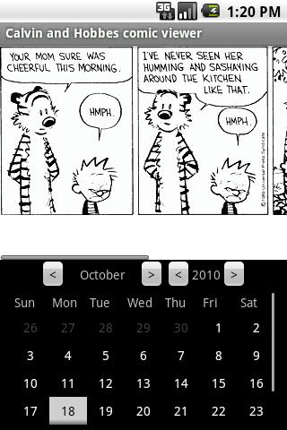 Calvin and Hobbes comic viewer