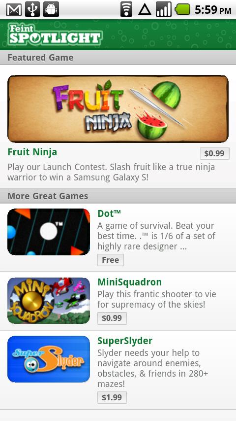Feint Game Spotlight Android Entertainment