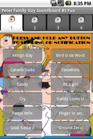 Peter Family Guy Soundboard Android Entertainment