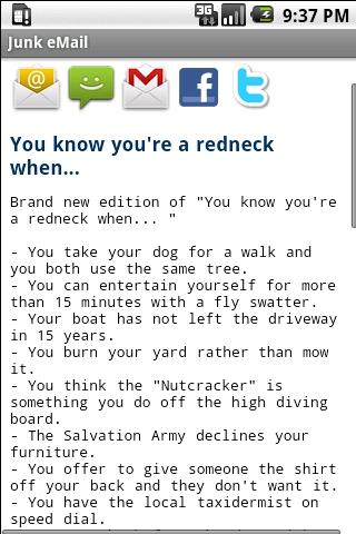 Chain Letters and Junk E-Mail Android Entertainment