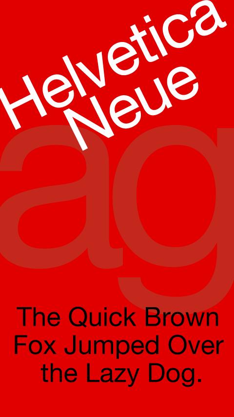 Helvetica Neue FlipFont Android Entertainment