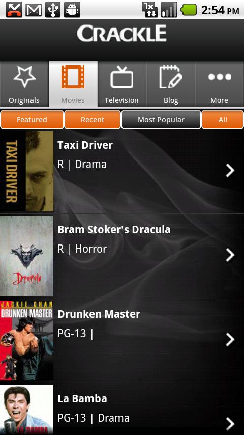 Crackle Android Entertainment