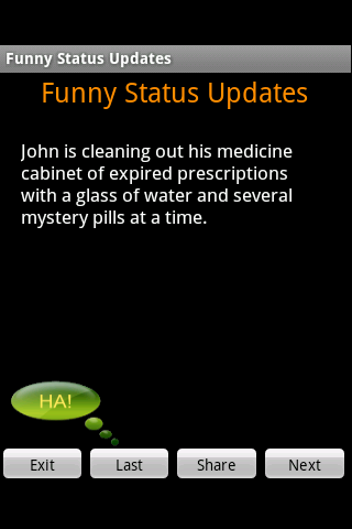 Hilarious Status Updates Android Entertainment