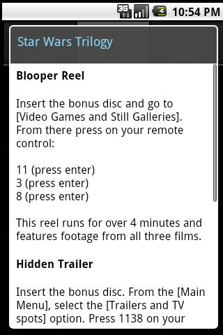 DVD Hidden Easter Eggs ™ Android Entertainment