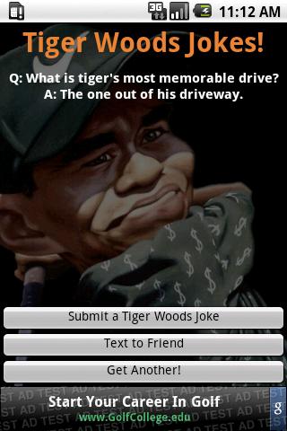 Tiger Woods Jokes Android Entertainment