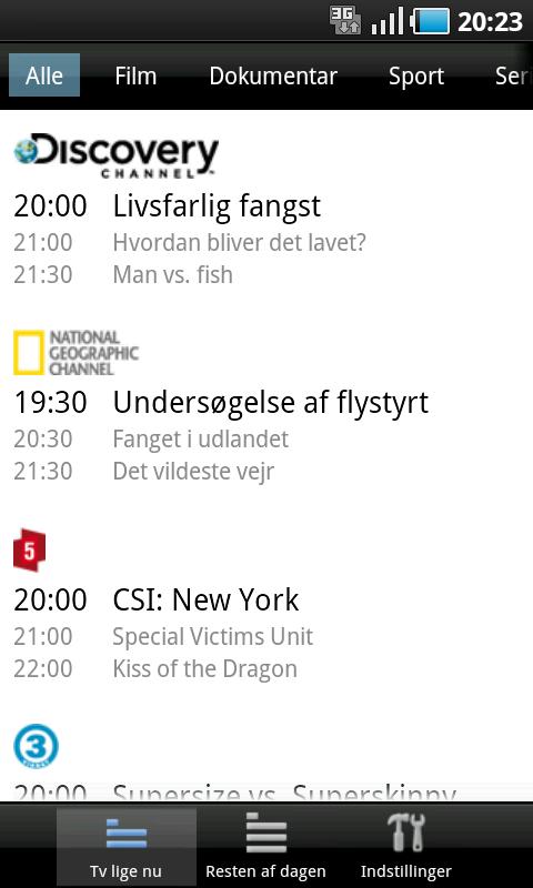Dansk TV Guide Android Entertainment
