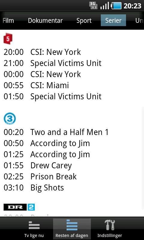 Dansk TV Guide Android Entertainment