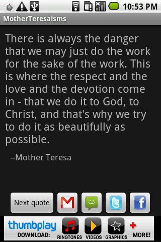 MotherTeresaisms Android Entertainment