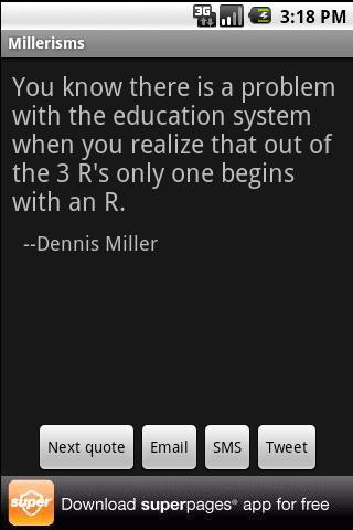 Millerisms Android Entertainment