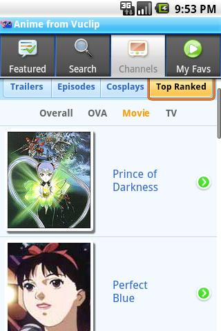 Anime on Vuclip Android Entertainment