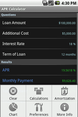APR Calculator Android Finance