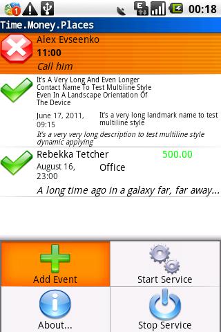 Time.Money.Places Android Finance